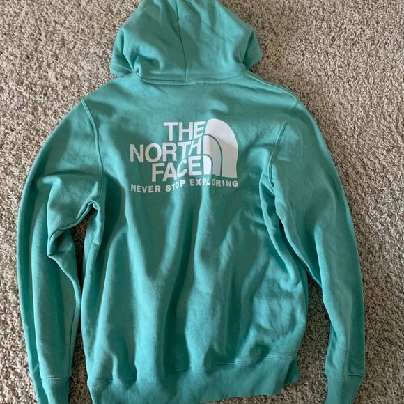 COPY - Men's The North Face Hoodie Teal Blue Medium - Picture 2 of 3